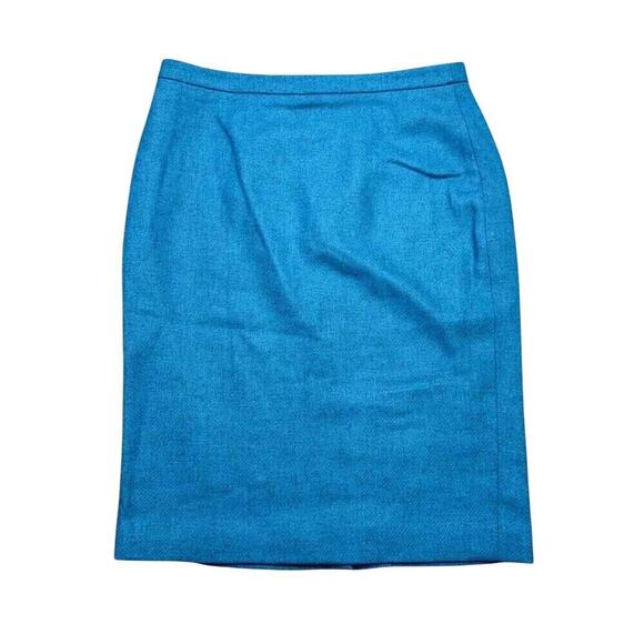 Pure Collection Teal Moon Wool Pencil Skirt | Classic Workwear | UK Tailoring - Picture 1 of 16